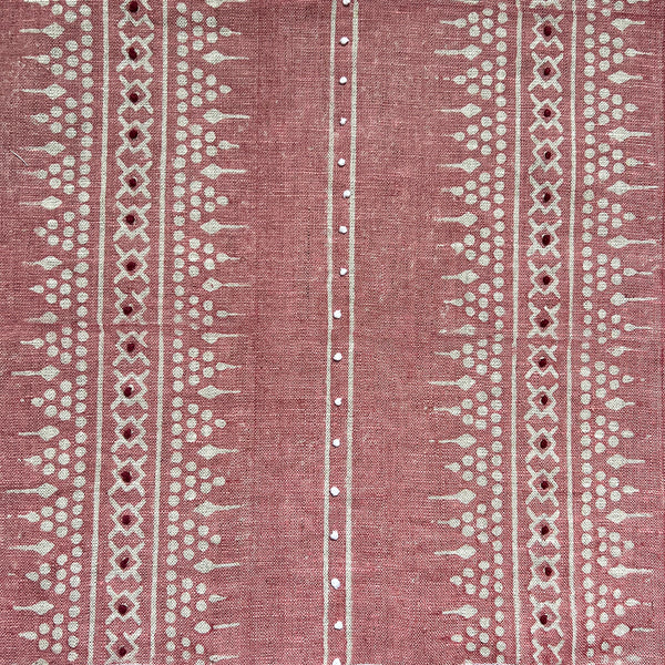 Bela Stripe Berry Blush Embroidered (Sample)