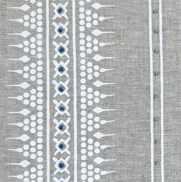 Bela Stripe White Embroidered (Sample)