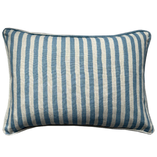 Ida Stripe Denim Blue Cushion Cover