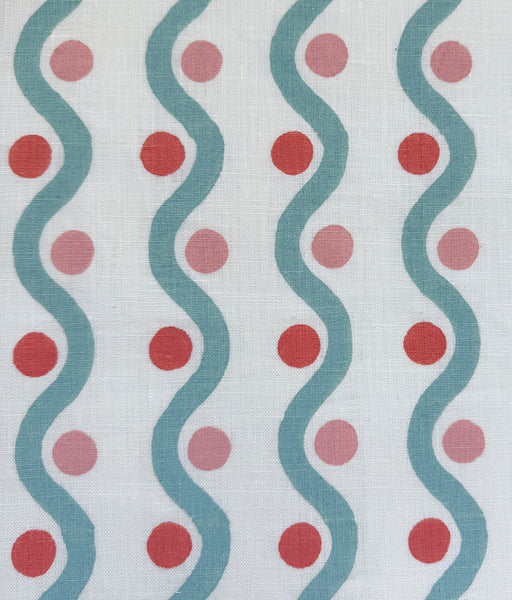 Wiggle Teal & Coral (Sample)
