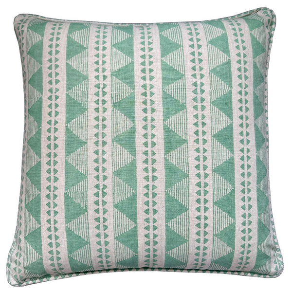Una Pastel Green Embroidered Cushion Cover