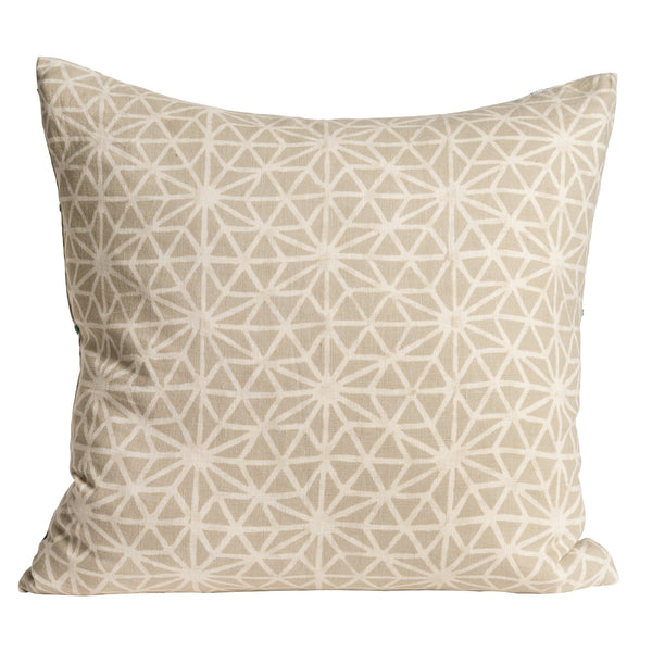 Taraka Natural embroidered cushion cover