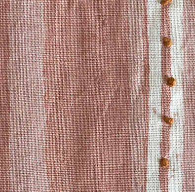 Dabu Stripe Dusty Pink Embroidered (Sample)